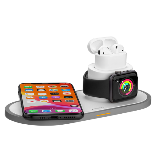 Зарядная станция Wireless Charging Station 3 в 1 : iPhone / Airpods / Apple Watch / подогрев кружки до 55 градусов