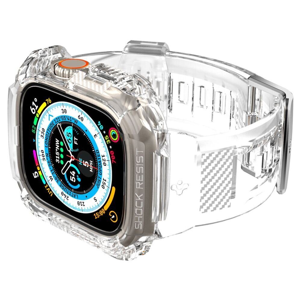 Ремешок+защитный чехол SPIGEN RUGGED ARMOR ”PRO” для Apple Watch Ultra 1 / 2 (49 мм), Прозрачный