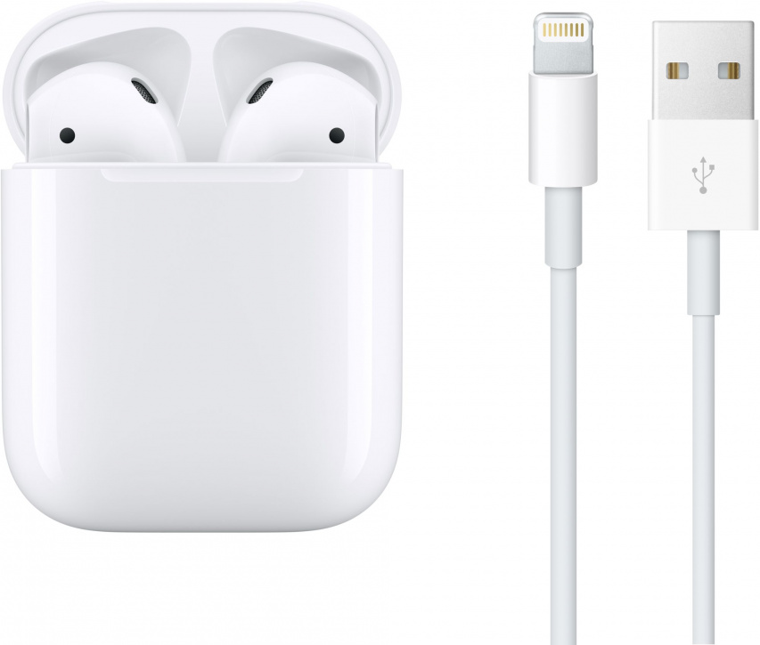 Apple AirPods 2, MV7N2, Не подключается левый наушник / high copy, Белый - Б/У