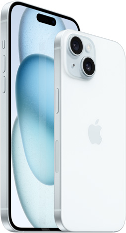 iPhone 15 256Гб (1 sim + eSIM / 77%) Голубой - Б/У ★★★★☆