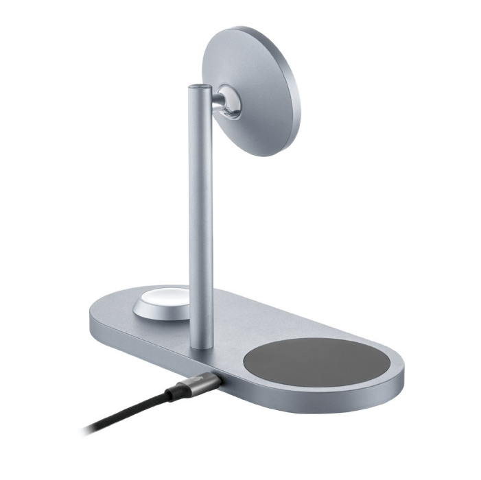 Беспроводное зарядное устройство Ubear Stage Pro 3 в 1 Magnetic Galaxy edition, серый